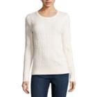 St. John's Bay Long-sleeve Cable-knit Sweater - Tall