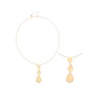 Liz Claiborne Triple Drop Long Gold-tone Pendant Necklace
