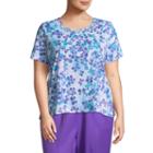 Alfred Dunner All Aflutter Scattered Butterfly T-shirt- Plus
