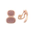 Monet Jewelry Pink And Rose Goldtone Clip Earrings