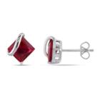 Red Ruby 10k Gold Ear Pins