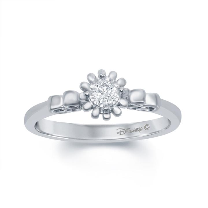 Enchanted By Disney 1/5 C.t.t.w. Diamond 10k White Gold Cinderella Carriage Ring