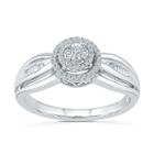 Promise My Love Womens 1/6 Ct. T.w. Genuine Baguette White Diamond Sterling Silver Promise Ring