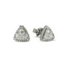 Limited Quantities 3/4 Ct. T.w. Diamond 14k White Gold Triangle Earrings