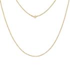 Made In Italy 24k Gold Over Silver Sterling Silver Solid Singapore 18 Inch Chain Necklace