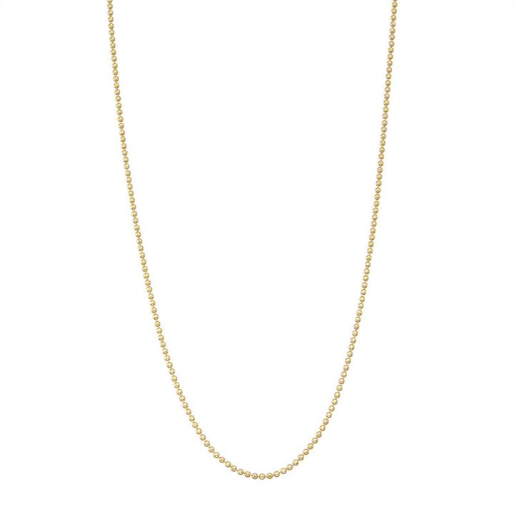 14k Gold Over Silver Solid Cable 16 Inch Chain Necklace