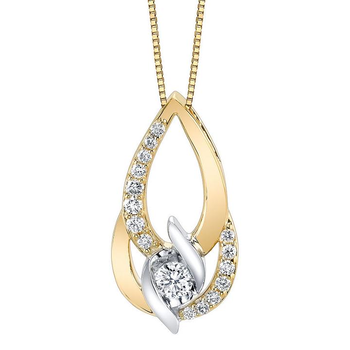 Womens 3/8 Ct. T.w. Genuine White Diamond Pendant