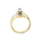 Womens 1/4 Ct. T.w. Genuine Round White Diamond 10k Gold Bypass Ring