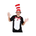 Cat In The Hat T-shirt And Hat Adult Costume