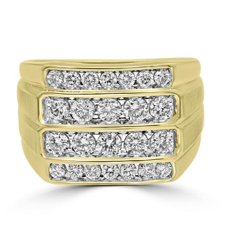 Mens 1 1/4 Ct. T.w. Genuine Round White Diamond 10k
