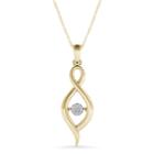 Love In Motion&trade; Diamond-accent 10k Yellow Gold Loop Pendant Necklace