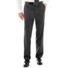 Van Heusen Gray Tic Flat-front Suit Pants