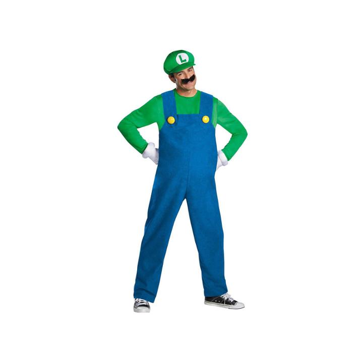 Super Mario Brothers - Luigi Adult Plus Size Costume - Plus (50-52)