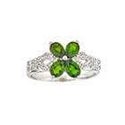 Limited Quantities Chrome Diopside Sterling Silver Flower Ring