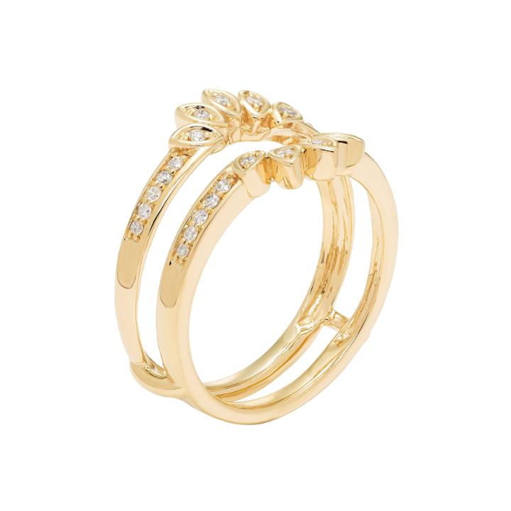 Womens 1/5 Ct. T.w. White Diamond 14k Gold Ring Enhancer