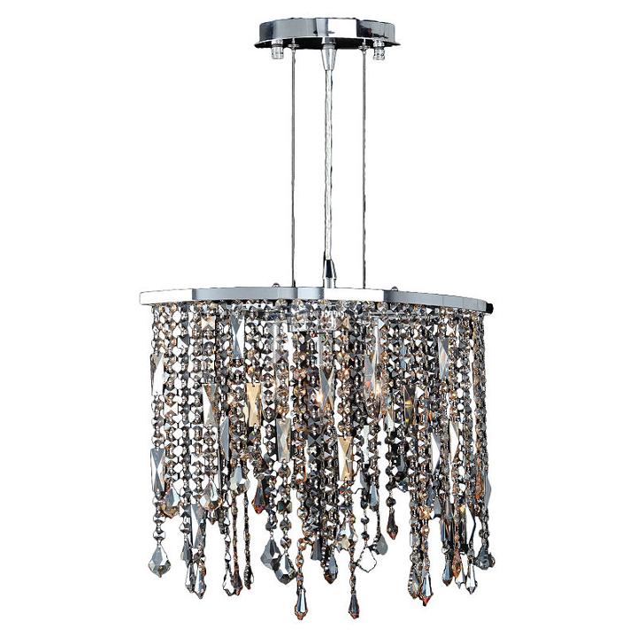 Fiona Collection 3 Light Chrome Finish Multi-colored Crystal Pendant