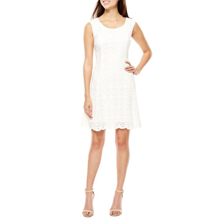 Ronni Nicole Sleeveless Lace Medallion Fit & Flare Dress