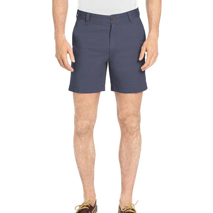 Izod Saltwater Stretch 7 Inch Flat Front Chino Shorts