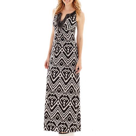 Rn Studio By Ronni Nicole Sleeveless Print Maxi Dress