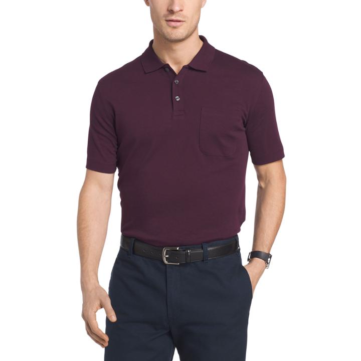 Van Heusen Short Sleeve Solid Interlock Polo Shirt