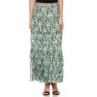 Black Label By Evan-picone Print Tiered Maxi Skirt