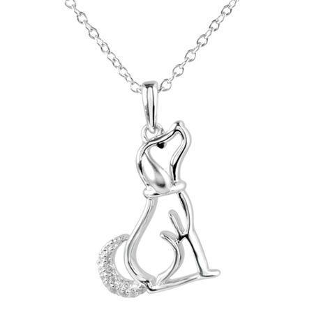 Aspca Tender Voices Diamond-accent Dog Pendant Necklace