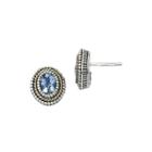 Shey Couture Genuine Blue Topaz Sterling Silver Earrings
