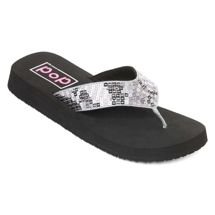 Pop Sandra Sequin Flip Flops