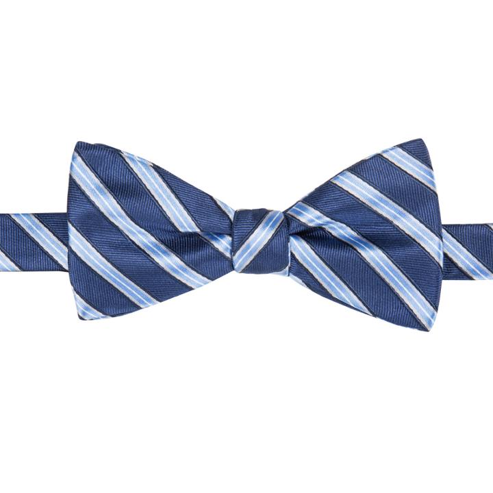 Stafford Gulfport Stripe Pre-tied Bow Tie