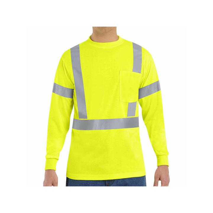 Red Kap Mens High Visibility Flame Resistant Safety Shirt-big And Tall
