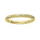 Personally Stackable 18k Yellow Gold Over Sterling Silver Ribbed Ring