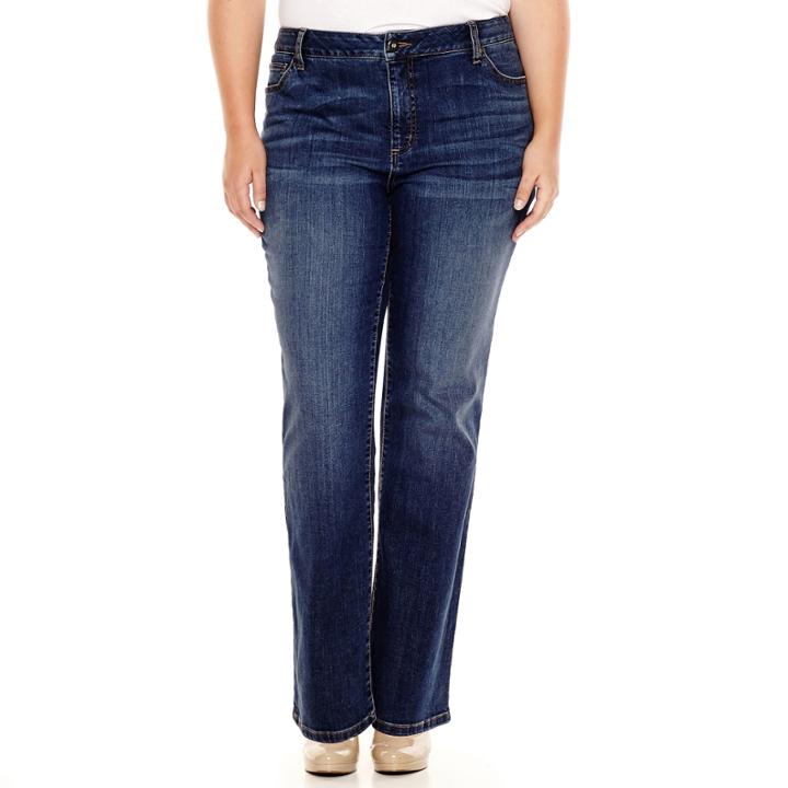 St. John's Bay Secretly Slender Straight-leg Jeans - Plus