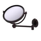 Allied Brass 8 Inch Wall Mounted Extending Make-upmirror 5x Magnification With Dotted Accent