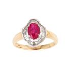 Limited Quantities! Womens Red Ruby 14k Gold Bypass Ring