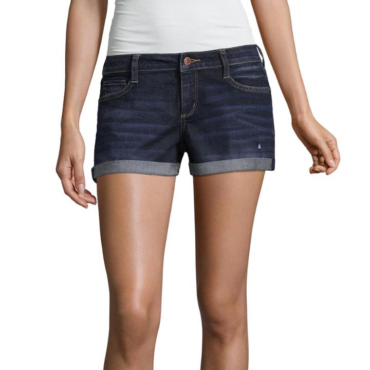 Arizona 2 1/2 Roll Cuff Denim Shorts-juniors