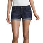 Arizona 2 1/2 Roll Cuff Denim Shorts-juniors
