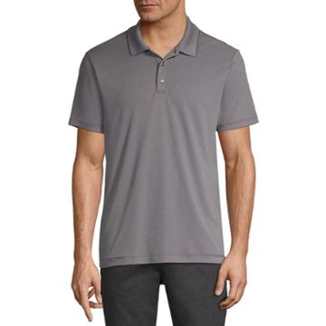 Axist Short Sleeve Jacquard Woven Polo Shirt
