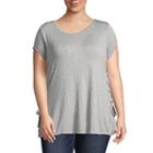 Bold Elements Side Lace Up Blouse - Plus