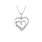 Forever Mine Womens 1/10 Ct. T.w. White Diamond Sterling Silver Pendant Necklace