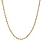 Infinite Gold&trade; 14k Yellow Gold 24 Glitter Hollow Rope Chain