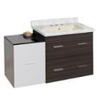 37.75-in. W Wall Mount White-dawn Grey Vanity Setfor 3h8-in. Drilling Bianca Carara Top Biscuit Umsink