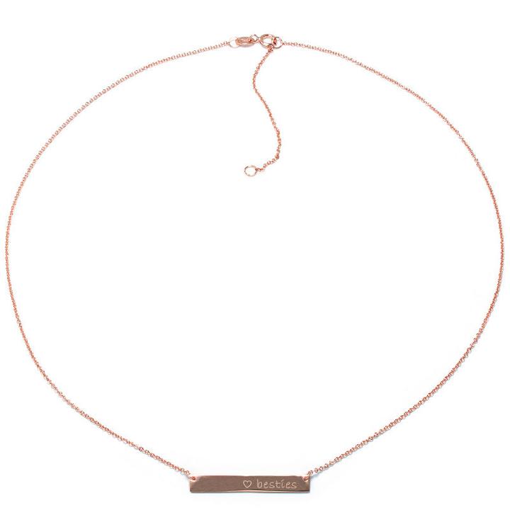 Silver Treasures Besties Womens Pendant Necklace