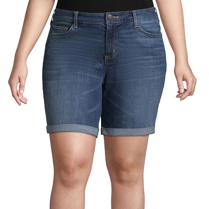 Boutique + 8 Denim Shorts - Plus