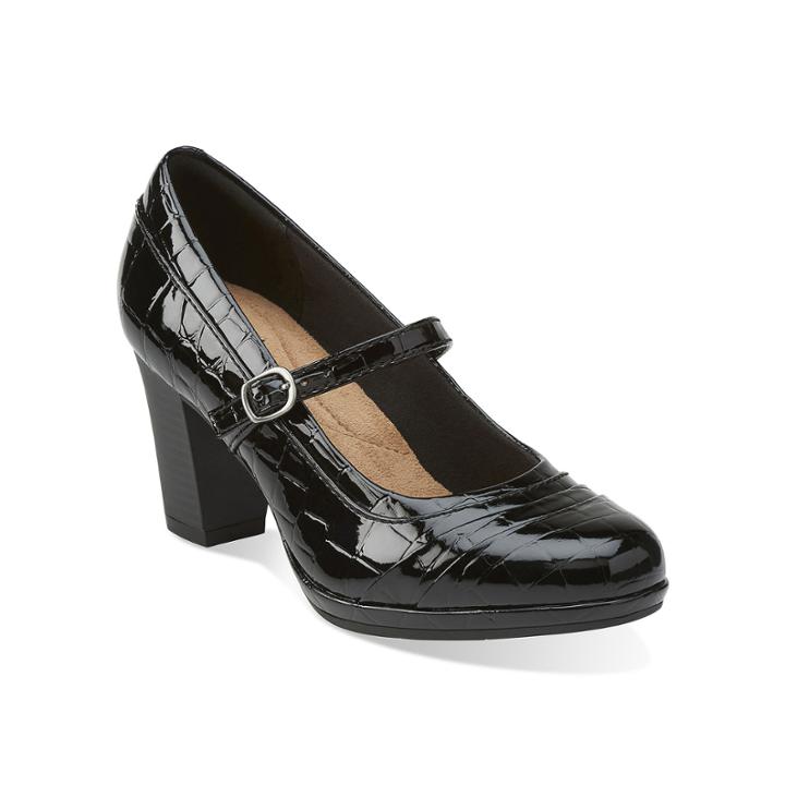 Clarks Brynn Ivy Leather Mary Jane Pumps