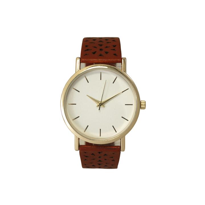 Olivia Pratt Laser Cut Womens Red Strap Watch-16258