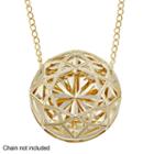 Womens 14k Gold Flower Pendant