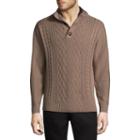 Haggar Mock Neck Long Sleeve Pullover Sweater