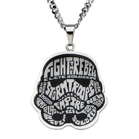 Star Wars Stormtrooper Mens Stainless Steel Pendant Necklace