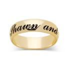 Mens Wedding Ring, 10k Gold Personalized