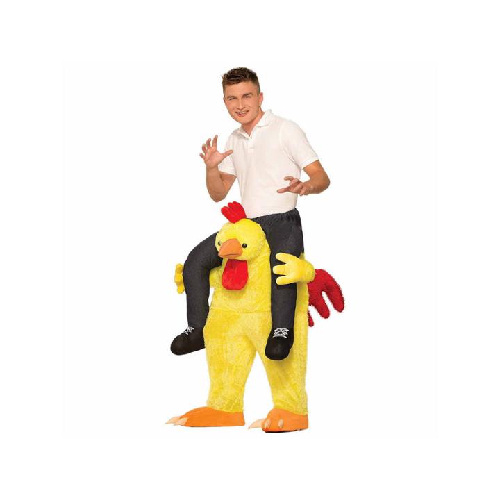 Ride A Chicken Adult Costume - One Size Fits Most